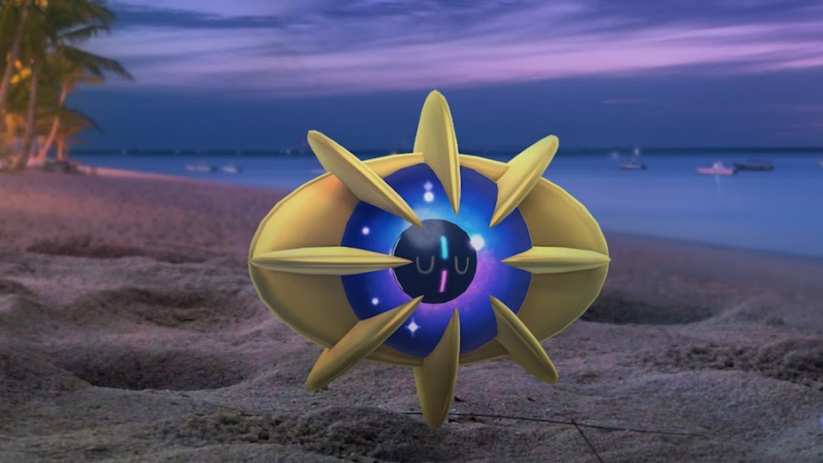 Cosmoem on the beach in Pokémon Go