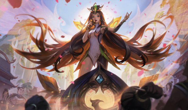 The splash art for Graceful Phoenix Seraphine, celebrating the Lunar New Year with all of her fans.