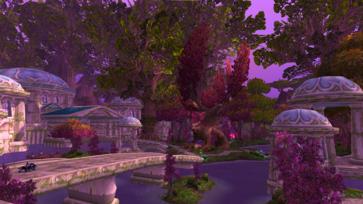 Darnassus pictured before its destruction in World of Warcraft Classic