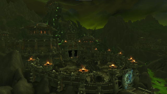Hellfire Citadel overhead view in the Tanaan Jungle WoW Warlords of Draenor.