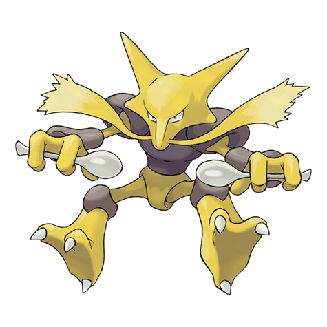 Alakazam is a yellow creature that's one of the most powerful Gen 1 Psychic-type Pokémon. 