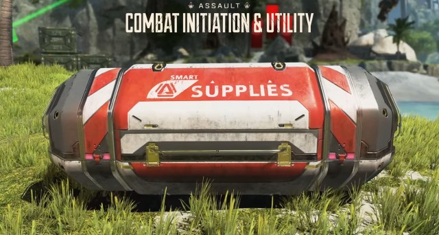 Above text says "Assault: Combat Initiation & Utility". Pictured is a red Assault Bin, labeled "Smart Supplies".