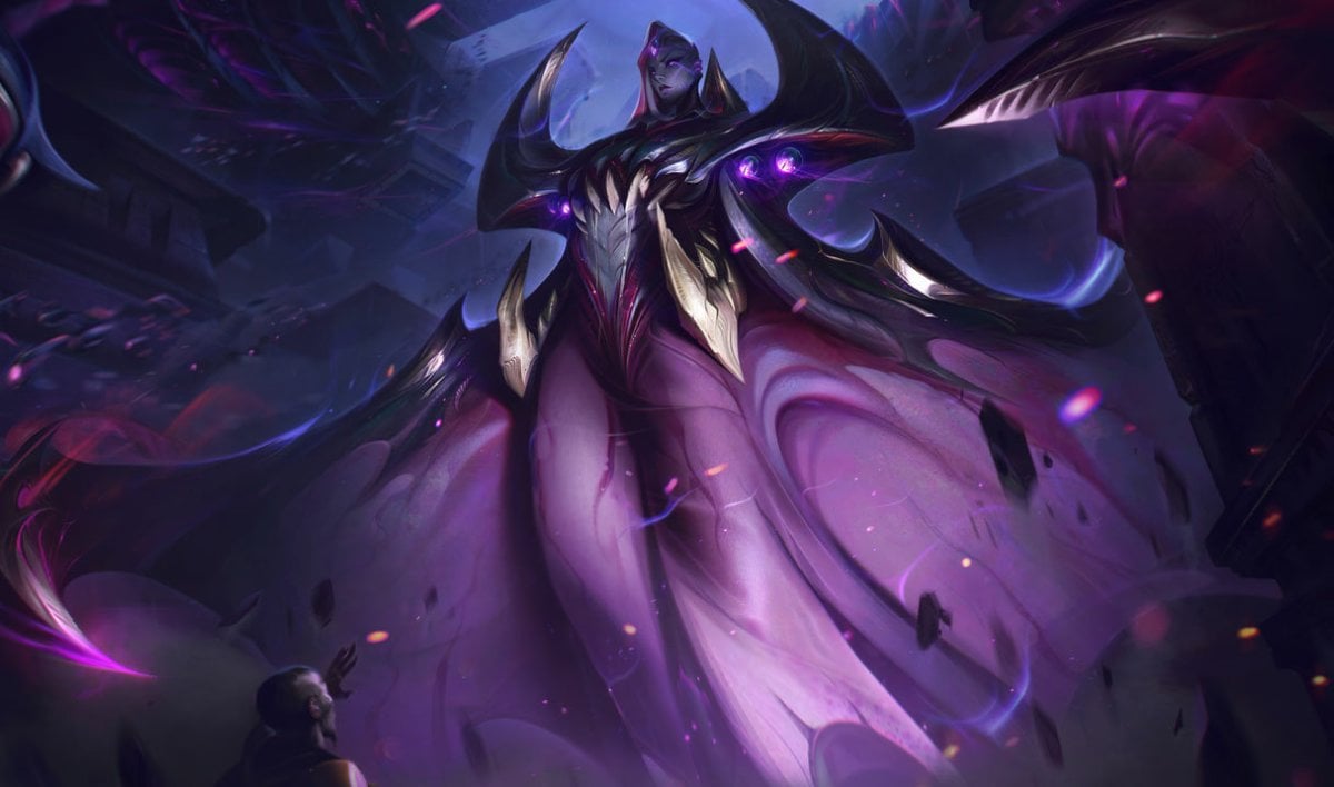 The official splash art for Bel'Veth, featuring a manta ray-like creature with a feminine face.