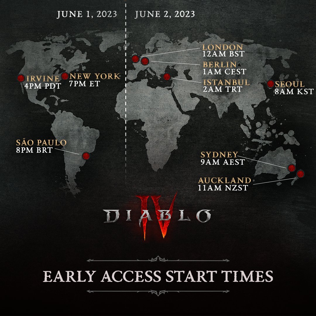 What Time Does Diablo 4 Launch? Early Access And Global Rollout Release ...