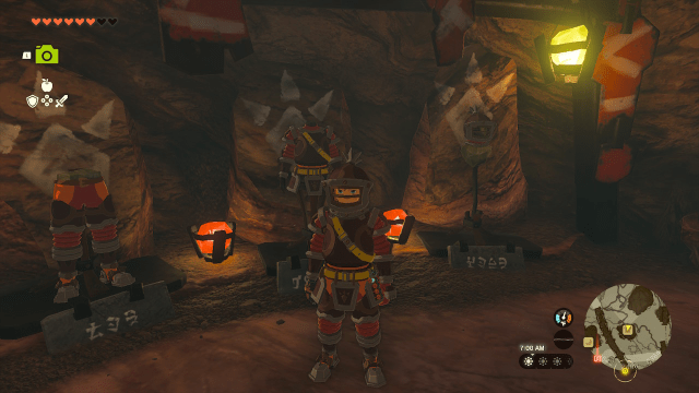 Link wearing the Flamebreaker armor set in Tears of the Kingdom.