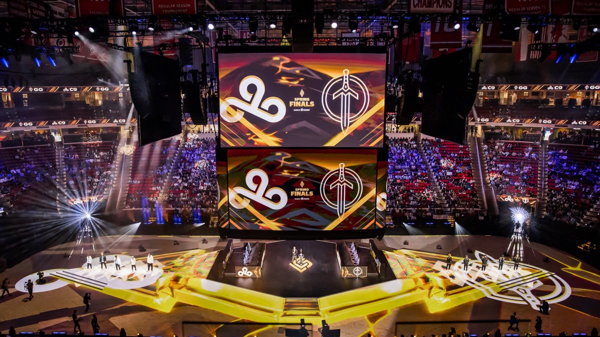 The 2023 LCS Spring Finals stage between Cloud9 and Golden Guardians.