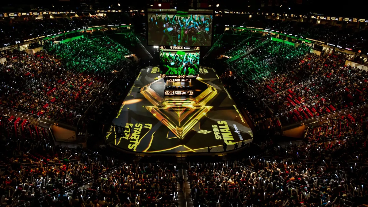 A general view for the 2023 LCS Spring Split finals opening ceremony.