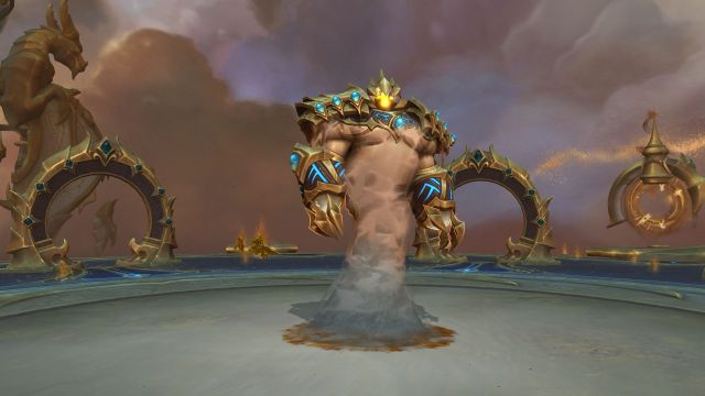 This boss is a manifestation of the sands of time and looks like sand Elemental.