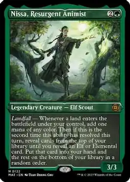 The card for Nissa, Resurgent Animist.