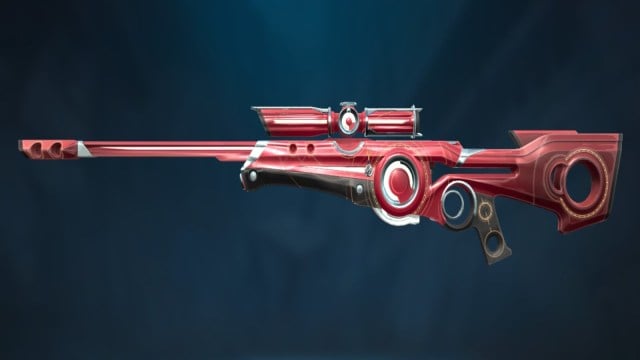 Origin skin for the Operator. It's a red, futuristic-looking skin with specks of white.