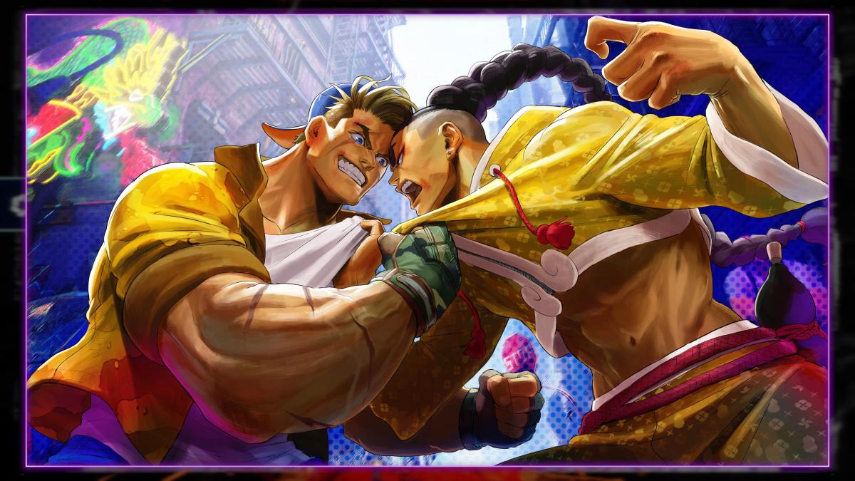 Luke and Jamie facing off in a Street Fighter 6 Arcade mode image.