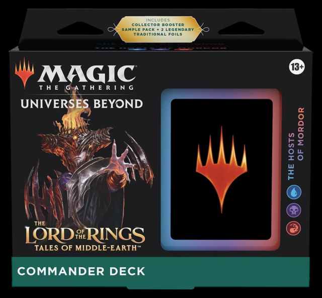 Commander Precon box with 100 MTG cards in it