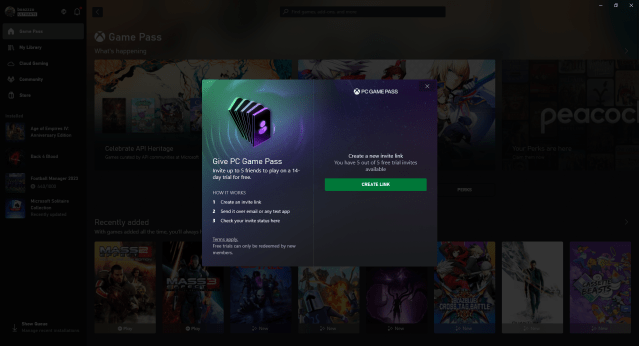 New refer a friend program offers free 14-day PC Game Pass trials