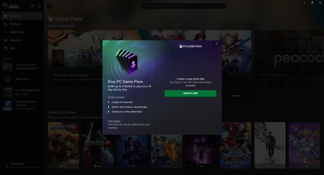 Xbox Game Pass now has a Friend Referral program for PC