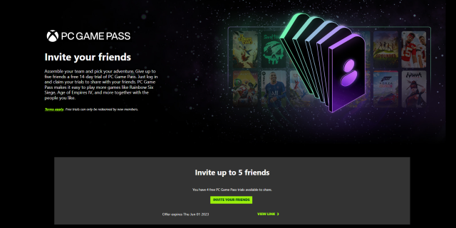 Microsoft's new referral program lets you gift 14-day PC Game Pass trials  to your friends