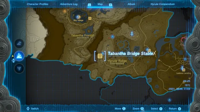 Where to find the Tabantha Bridge Stable in Tears of the Kingdom (TOTK