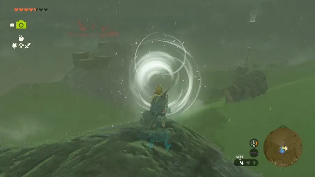 Link using Tulin's Gust ability.
