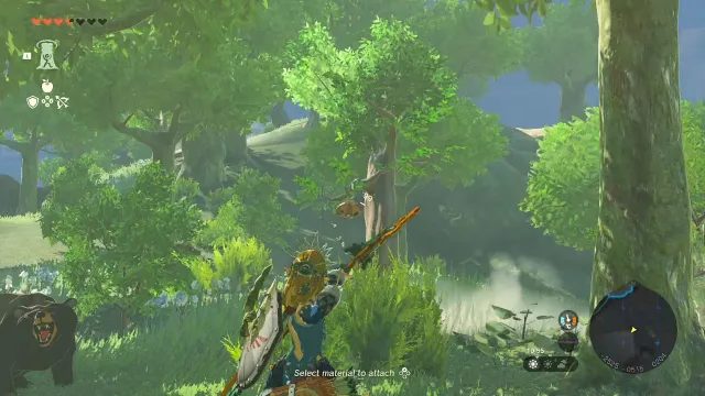 Link shooting at a bee hive