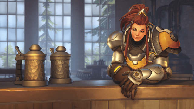 Brigitte from Overwatch posing for the camera.
