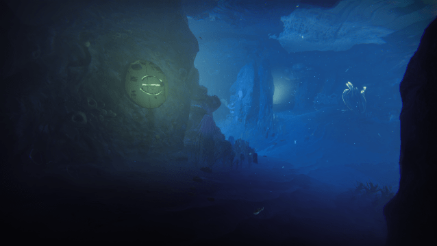 An image of a Hive rune as it appears in the underwater section of the Ecthar encounter in Ghosts of the Deep.