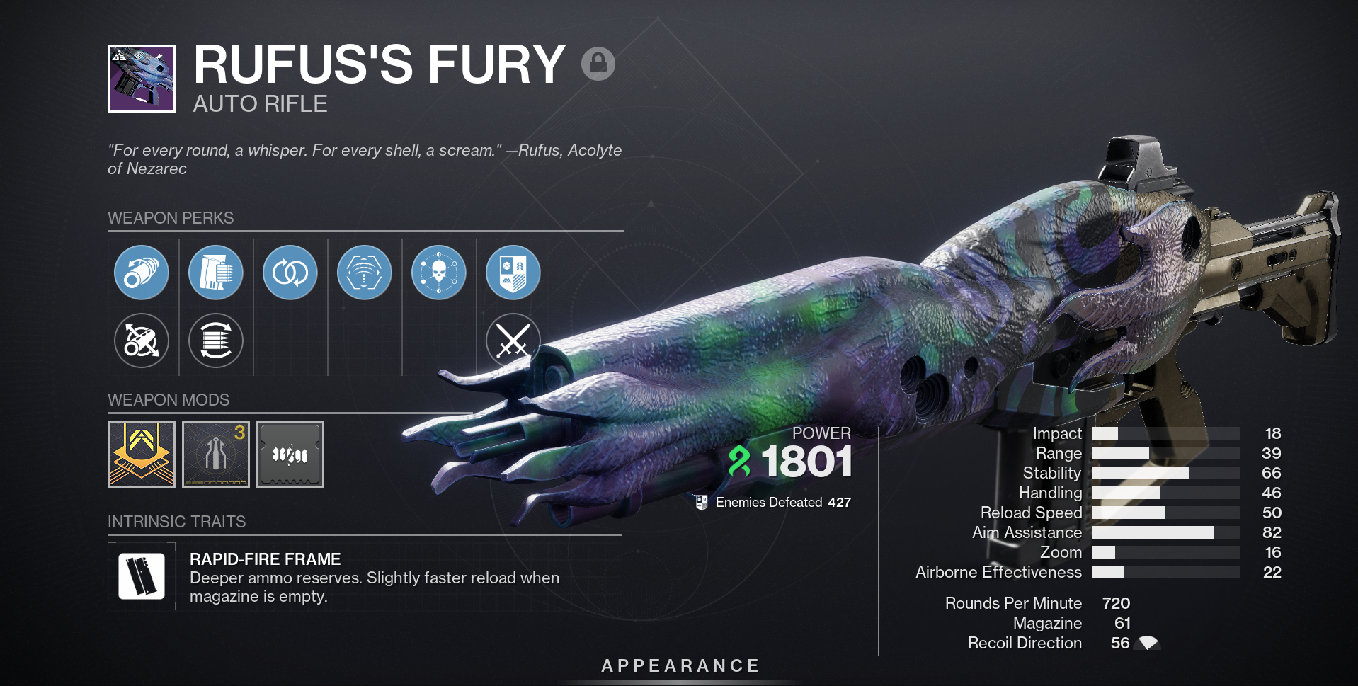 Rufus Fury God Roll And Best Perks In Destiny 2 Dot Esports