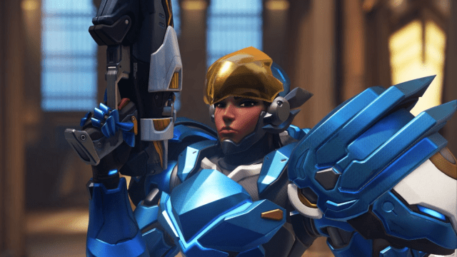 Pharah sporting her new design in Overwatch 2 while posing for the camera.