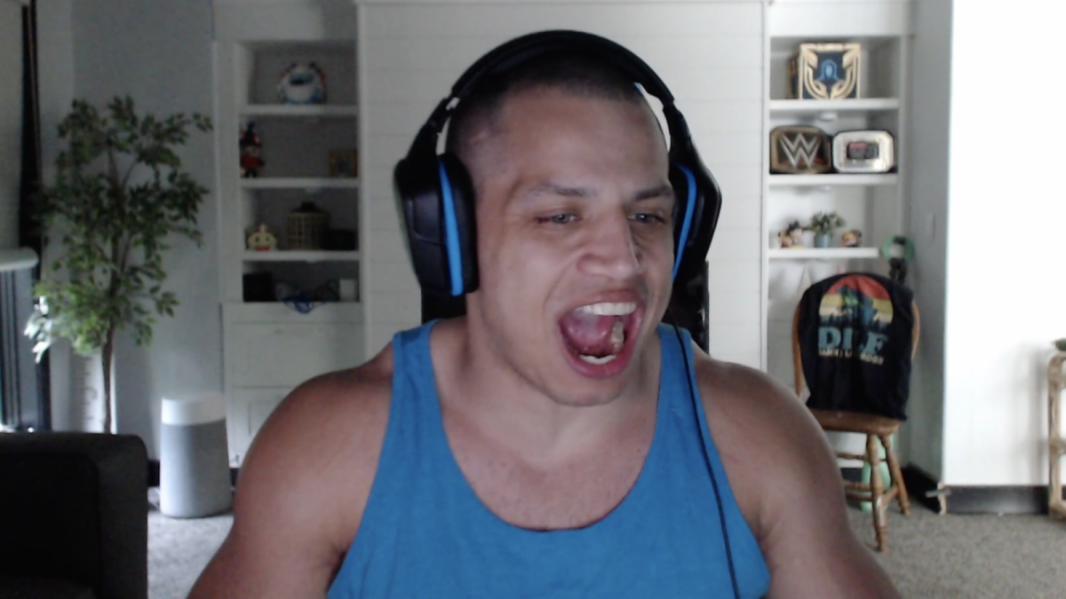 Tyler1 yelling about League of Legends during his Twitch stream
