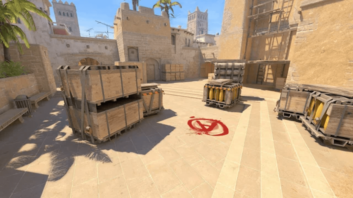 Counter-Strike 2 Mirage A site behind triple
