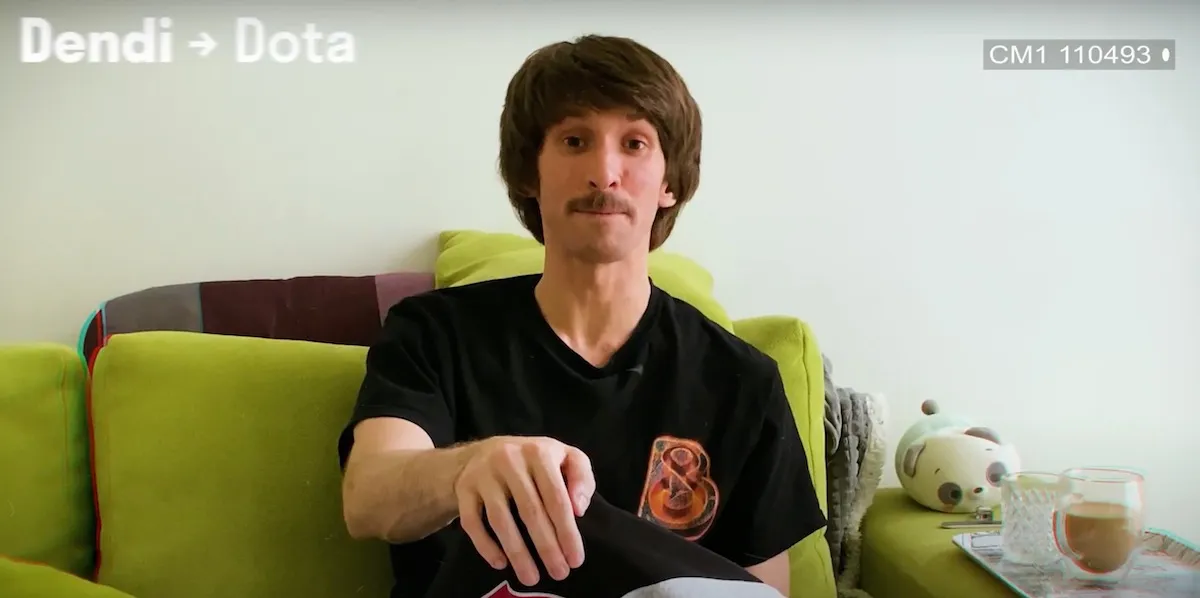 Dendi doing an interview on B8 YouTube Channel