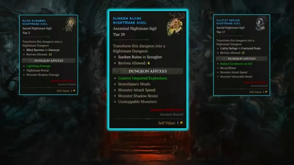 Diablo 4 Sigil crafting guide: How to craft Nightmare Sigils and get