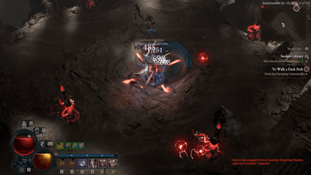 The Archival Guardians battling in Diablo 4.