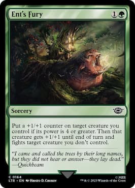 Image of Tree Ents through Ent's Fury MTG card in LTR set