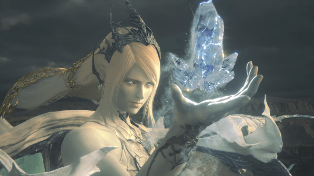 Final Fantasy 16 Eikon wields a crystal in her hand