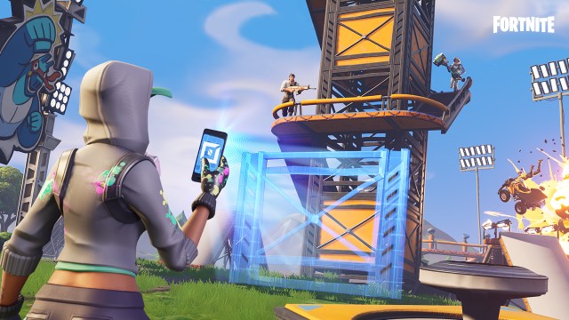 A fortnite character scanning a building. This game has changed so much since I first played it all those years ago...
