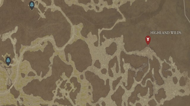 The location of Gaspar Stilbian shown on the Diablo 4 map, east of Under the Fat Goose Inn.