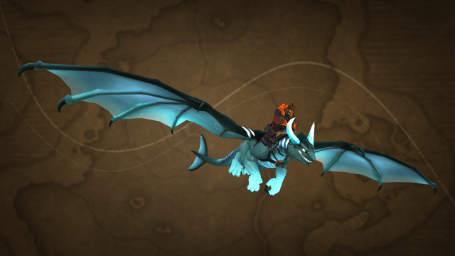 WoW character riding Grotto Netherwing Drake