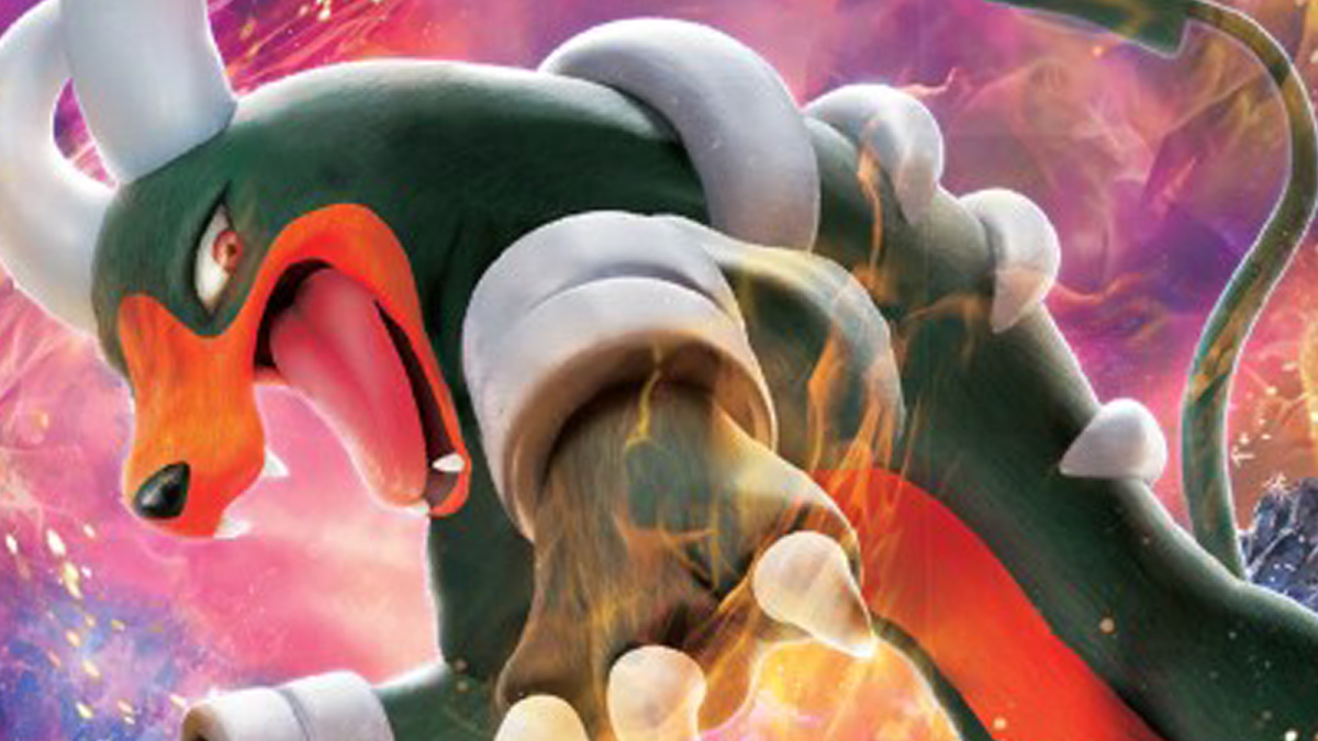 Art of Houndoom V from the Pokemon TCG.