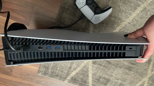 The vents on the back of a PS5
