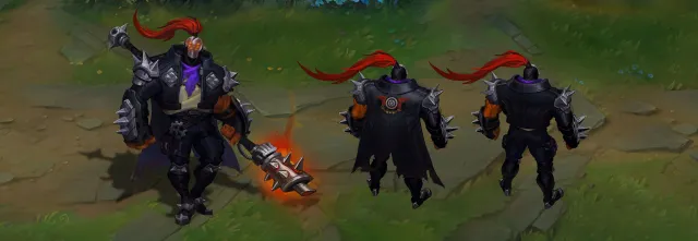 Visually reworked Jax stands on the Summoner's Rift.