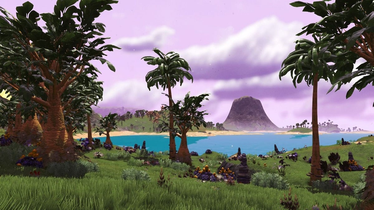 An image depicting the Lush Planet type in No Man's Sky