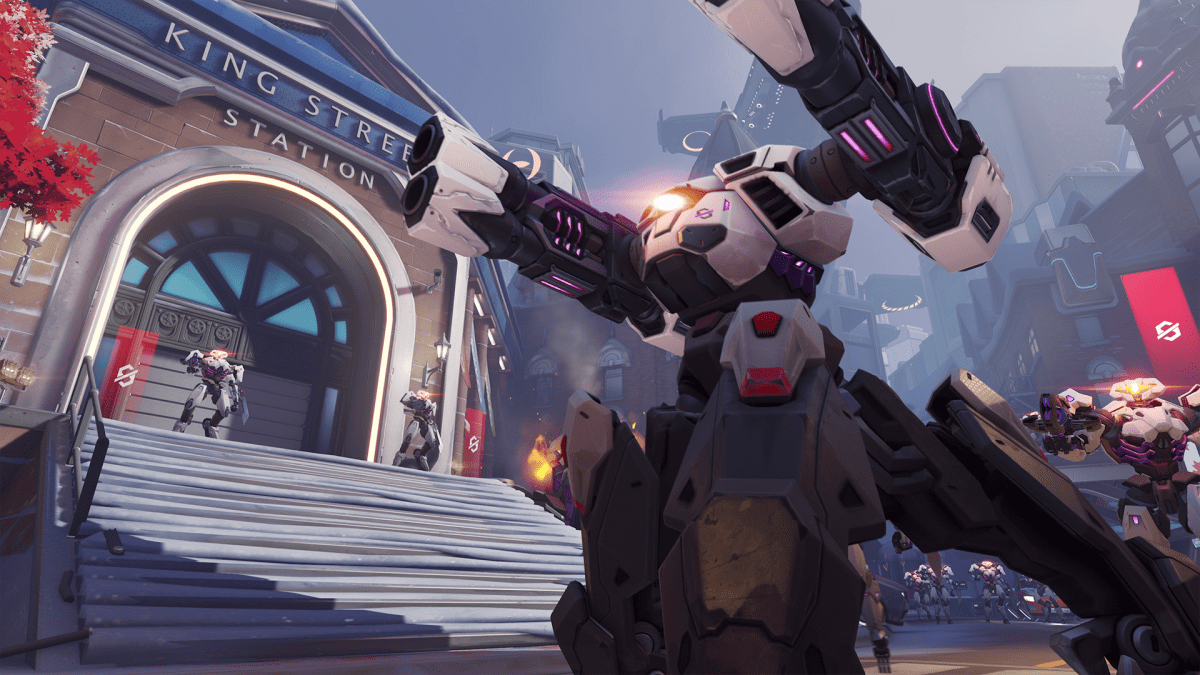 A Null Sector omnic fires its weapons.