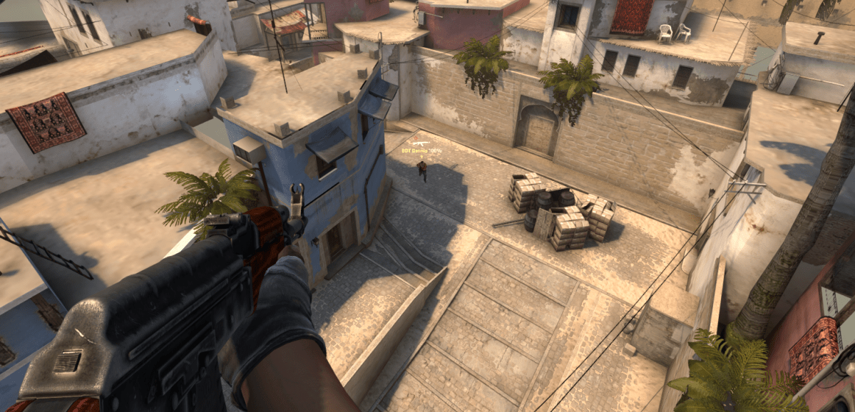 CS:GO player flies on Mirage.