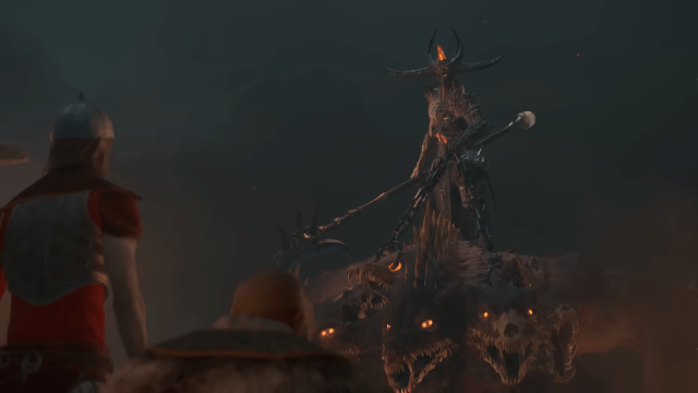 Image of a boss fight cinematic in Act 2.