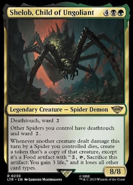 Image of Shelob, Child of Ungoliant spider demon in MTG LTR set