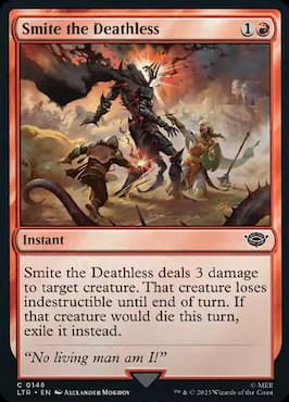 Image of Nasgul defeated through Smite the Deathless MTG card in LTR set