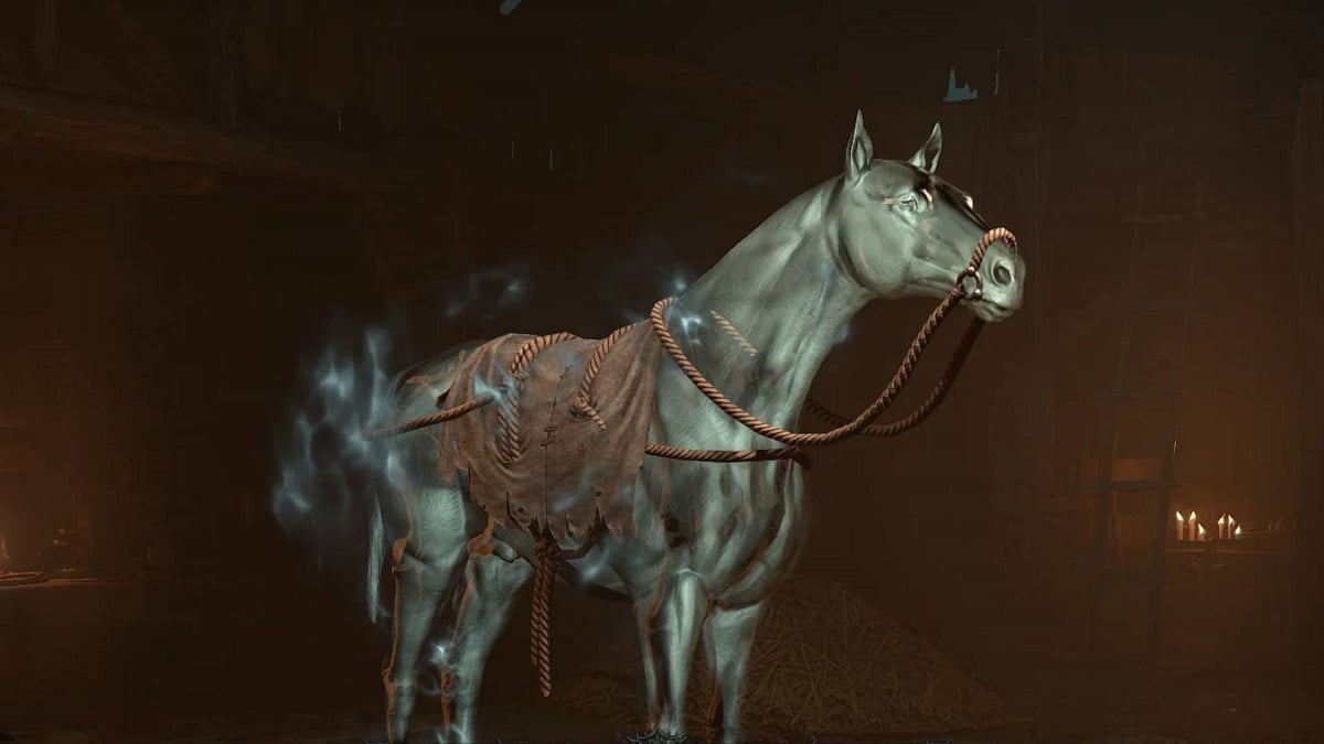 An image showing the Spectral Charger mount, a ghastly horse from Diablo 4