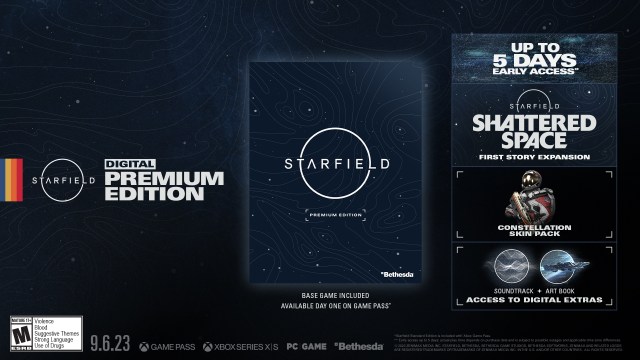 Starfield's Digital Premium Edition and all of its offerings.