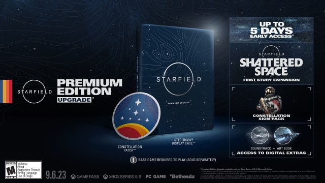 Full view of Starfield's Premium Physical edition.