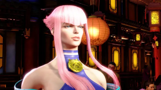 Manon from Street Fighter 6 looks contemplative ahead of a fight.
