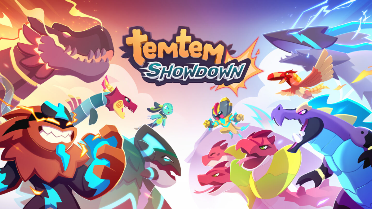 Temtem: Showdown image showing multiple Temtem facing off.